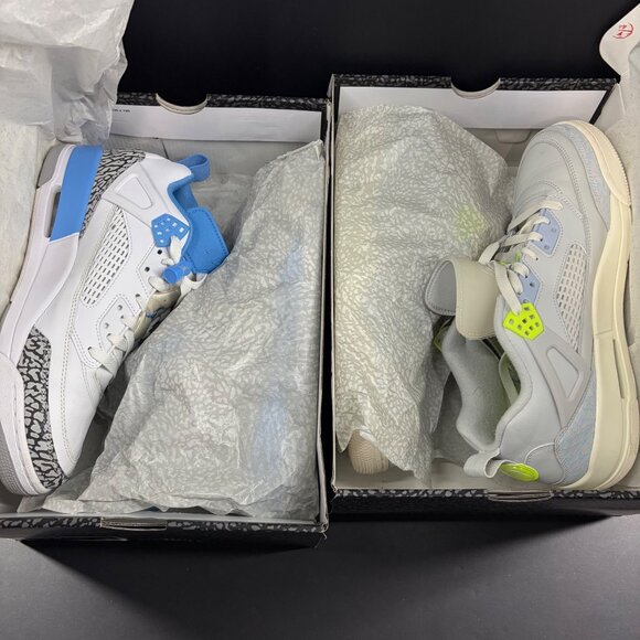 Air Jordan Spizike Low Sneaker Bundle White/University Blue & Grey/Yellow Size 1 - Picture 3 of 16